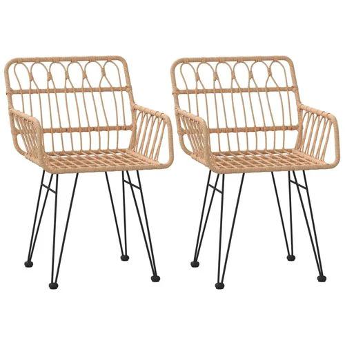 vidaXL 7 Piece Garden Dining Set with Weather Resistant Poly Rattan for Outdoor Entertaining by vidaXL