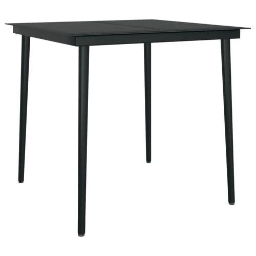 vidaXL 5 Piece Garden Dining Set Black Cotton Rope and Steel by vidaXL