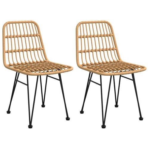 vidaXL vidaXL 3 Piece Garden Dining Set with Weather Resistant Poly Rattan for Outdoor Entertaining - Garden Set
