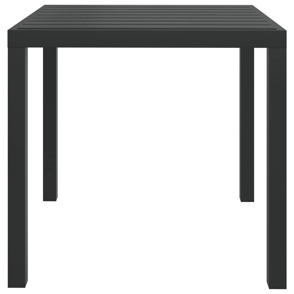 vidaXL Garden Table Black 80x80x74 cm Aluminium and WPC by vidaXL