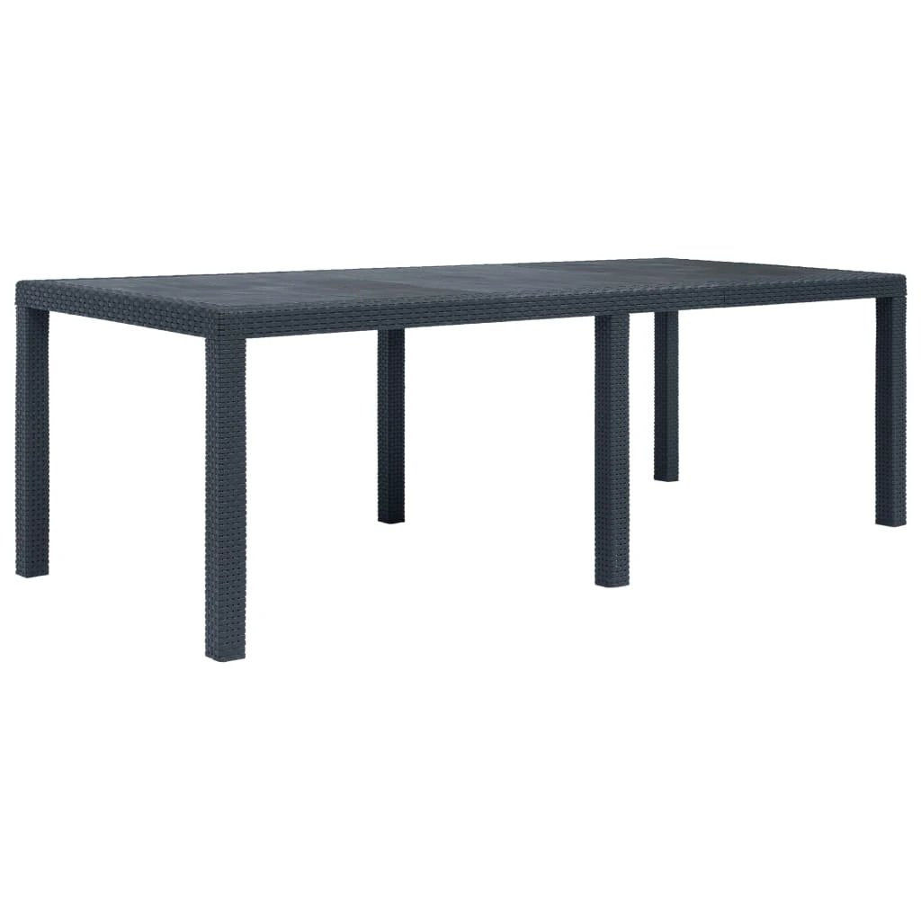 vidaXL vidaXL Garden Table White 79x79x72 cm Plastic Rattan Look - Garden Table