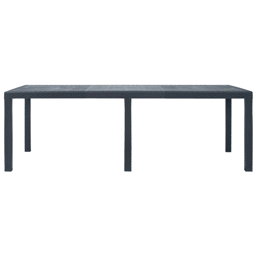 vidaXL vidaXL Garden Table White 79x79x72 cm Plastic Rattan Look - Garden Table