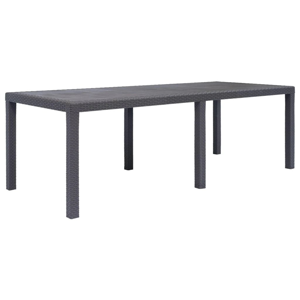 vidaXL vidaXL Garden Table White 79x79x72 cm Plastic Rattan Look - Garden Table
