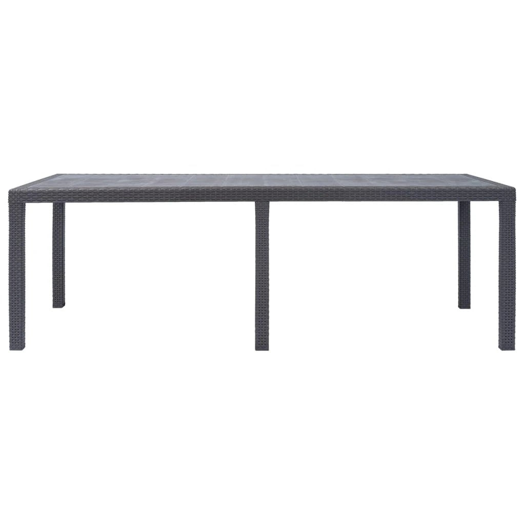 vidaXL vidaXL Garden Table White 79x79x72 cm Plastic Rattan Look - Garden Table
