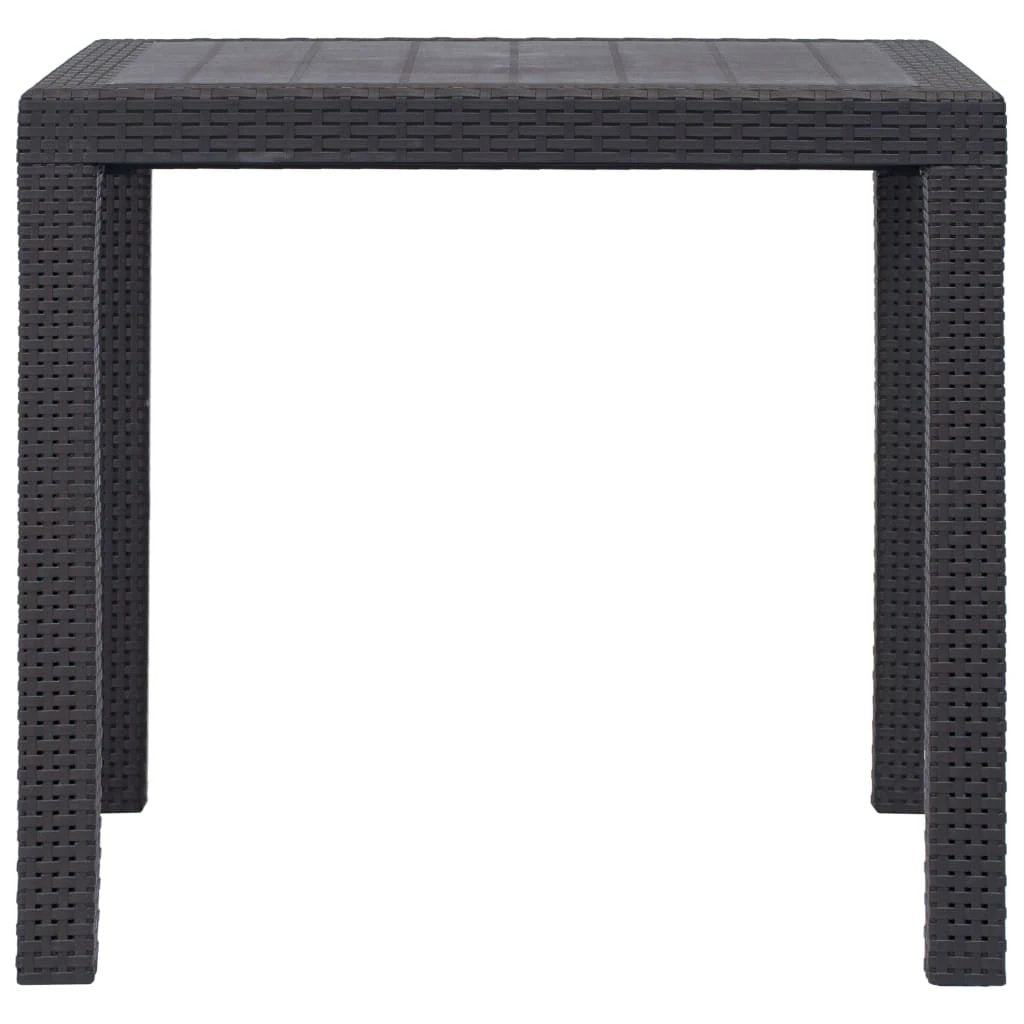 vidaXL vidaXL Garden Table White 79x79x72 cm Plastic Rattan Look - Garden Table