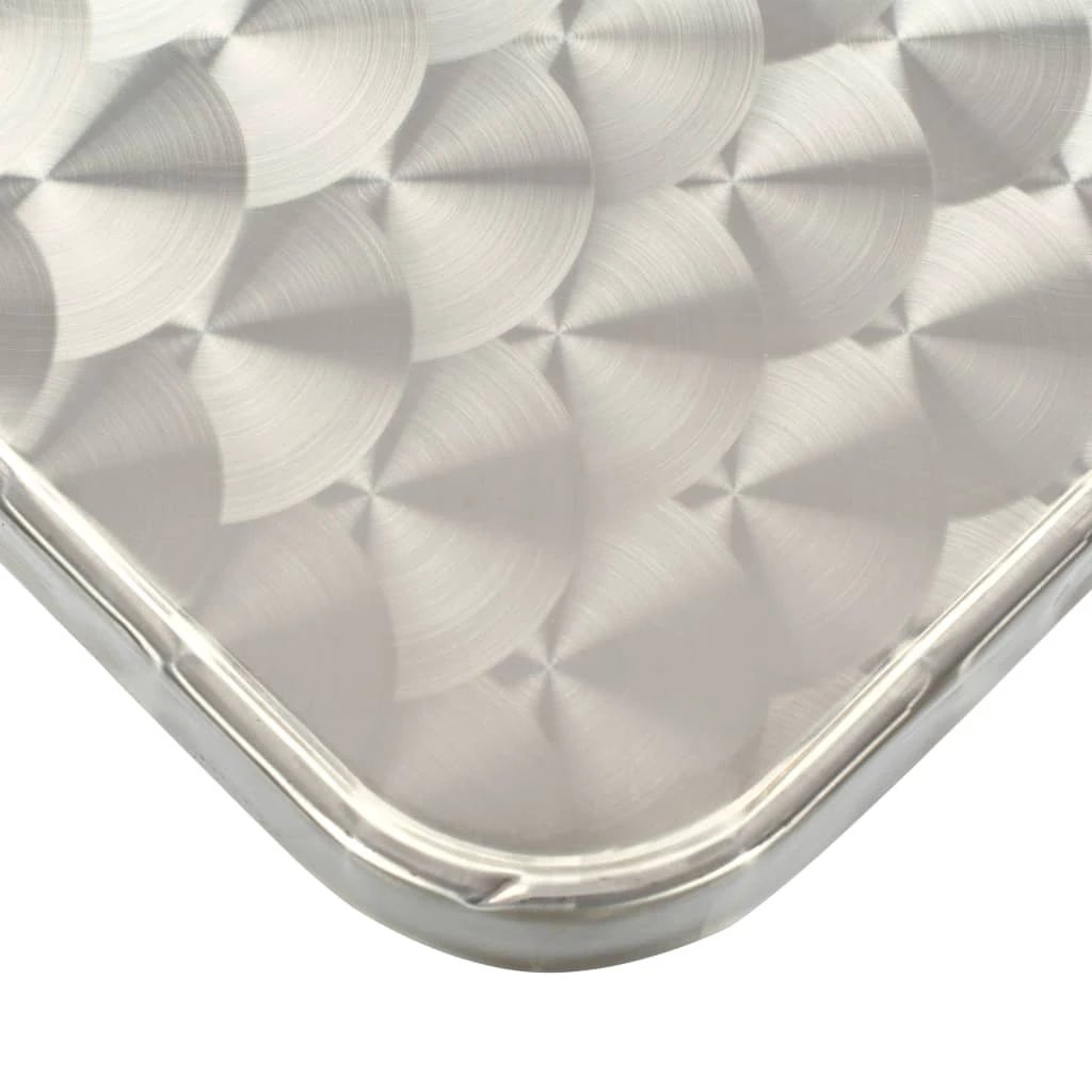 vidaXL vidaXL Garden Table Silver 60x70 cm Aluminium - Garden Table