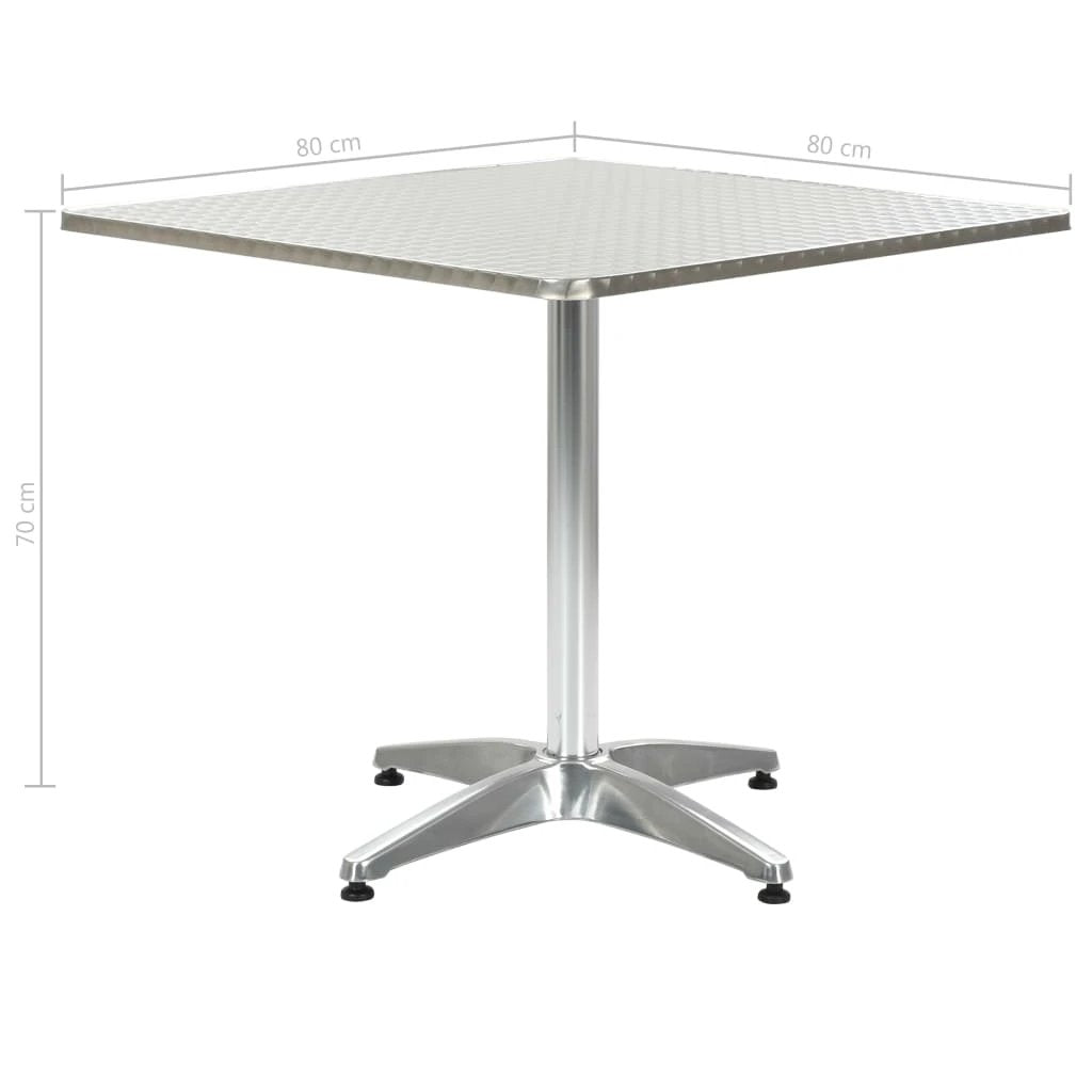vidaXL vidaXL Garden Table Silver 60x70 cm Aluminium - Garden Table