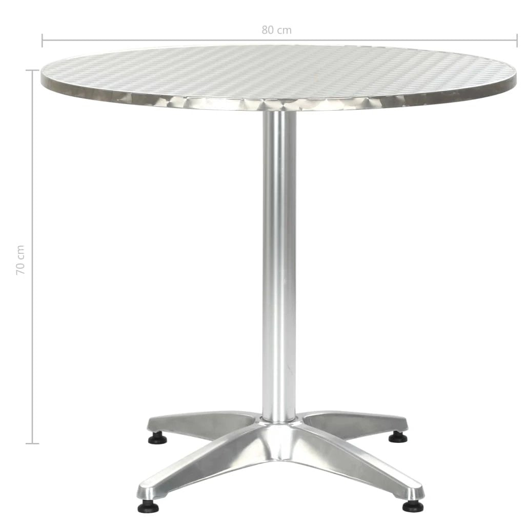 vidaXL vidaXL Garden Table Silver 60x70 cm Aluminium - Garden Table