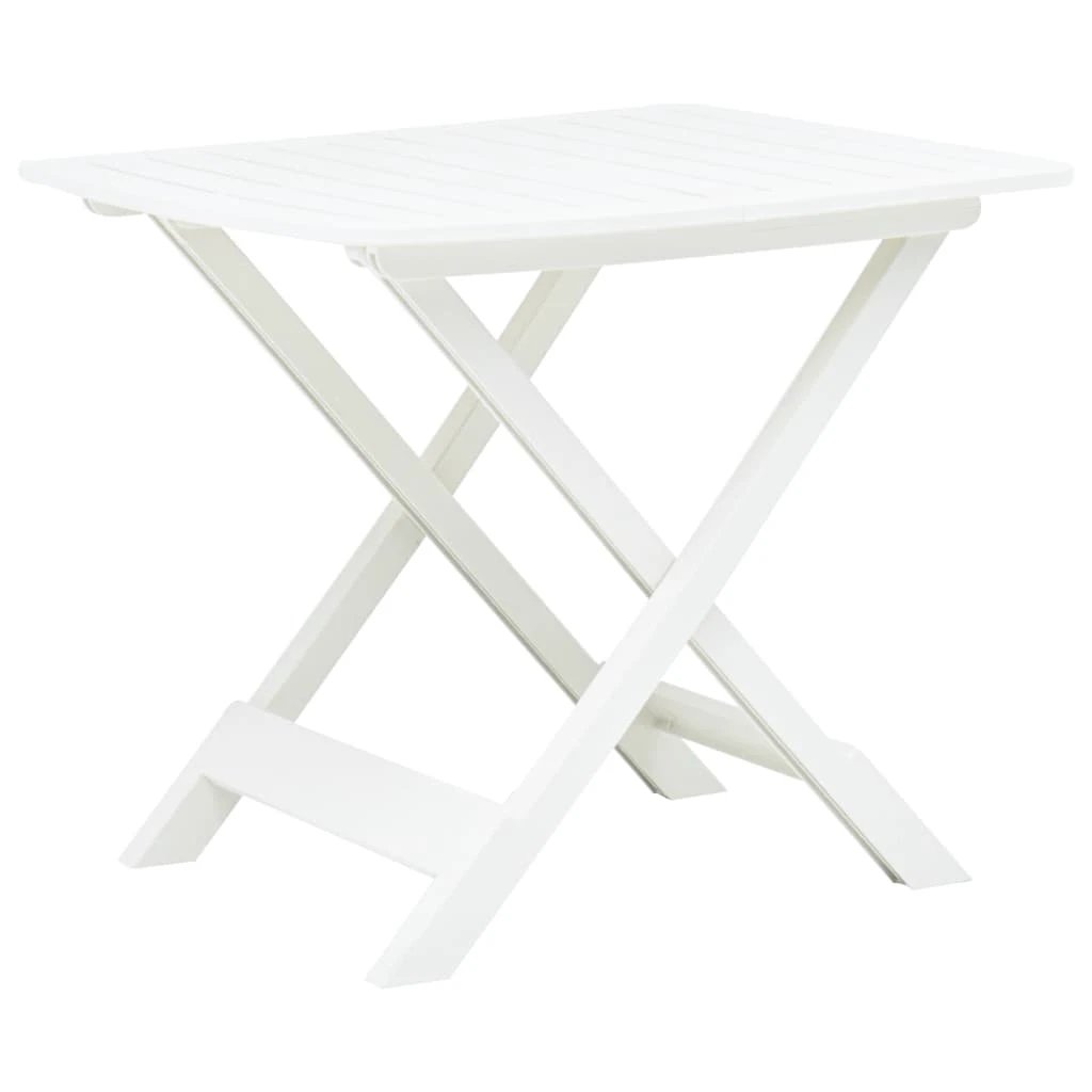 vidaXL vidaXL Folding Garden Table White 79x72x70 cm Plastic -