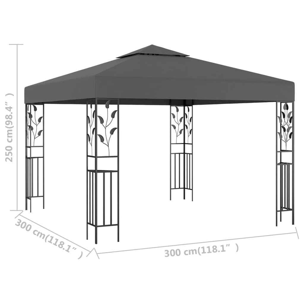 vidaXL Gazebo 3x3 m Anthracite by vidaXL