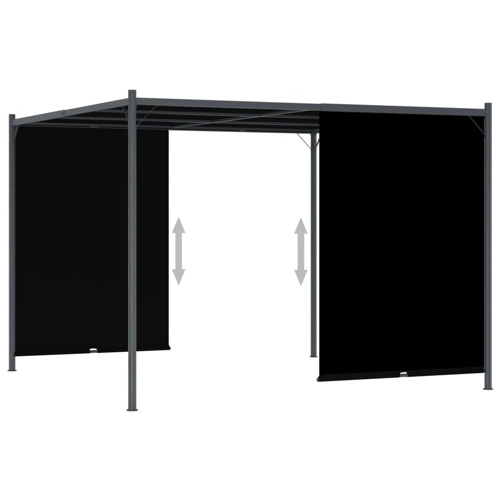 vidaXL Pergola with Adjustable Roof Cream White 3x3 m Steel by vidaXL
