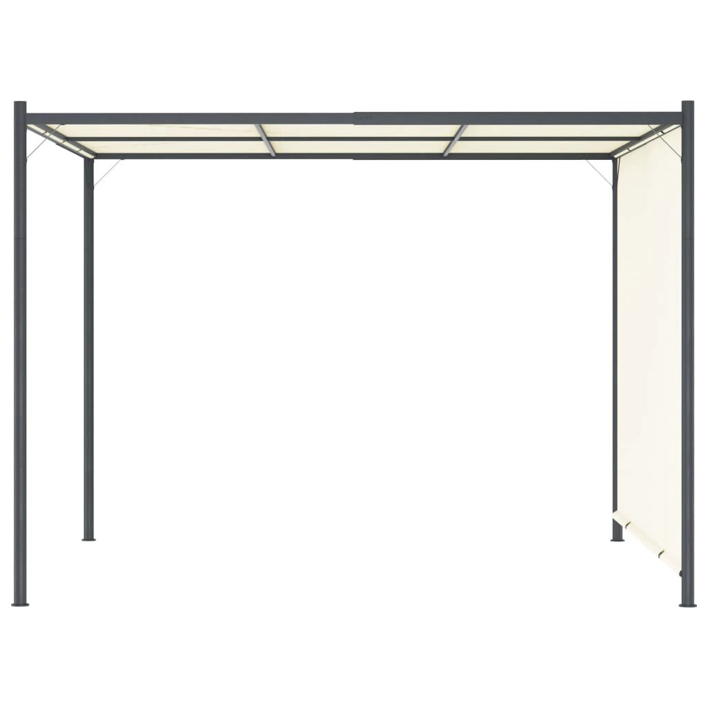 vidaXL Pergola with Adjustable Roof Cream White 3x3 m Steel by vidaXL