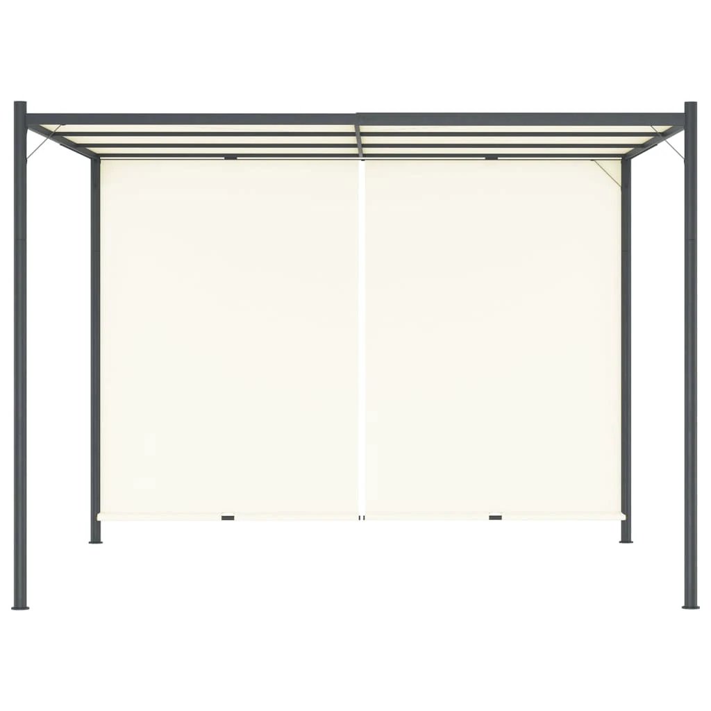 vidaXL Pergola with Adjustable Roof Cream White 3x3 m Steel by vidaXL