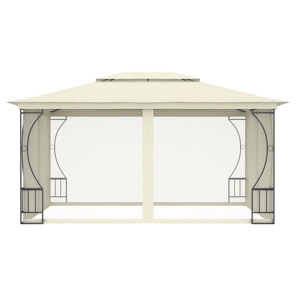 vidaXL Gazebo with Nets 300x400x265 cm Cream by vidaXL