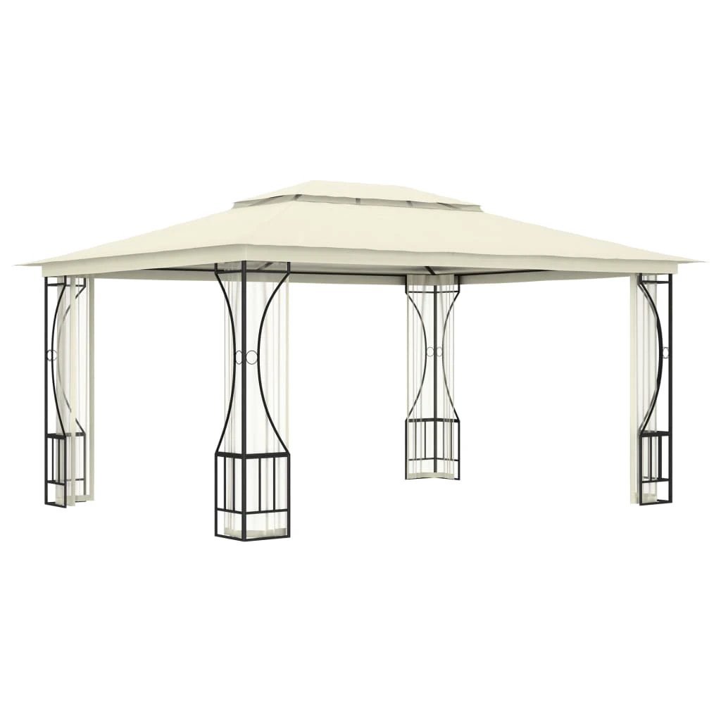 vidaXL Gazebo with Nets 300x400x265 cm Cream by vidaXL