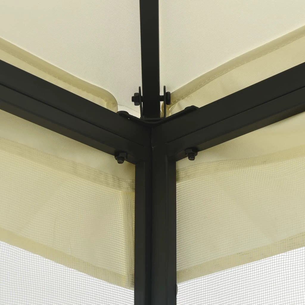 vidaXL Gazebo with Nets 300x400x265 cm Cream by vidaXL