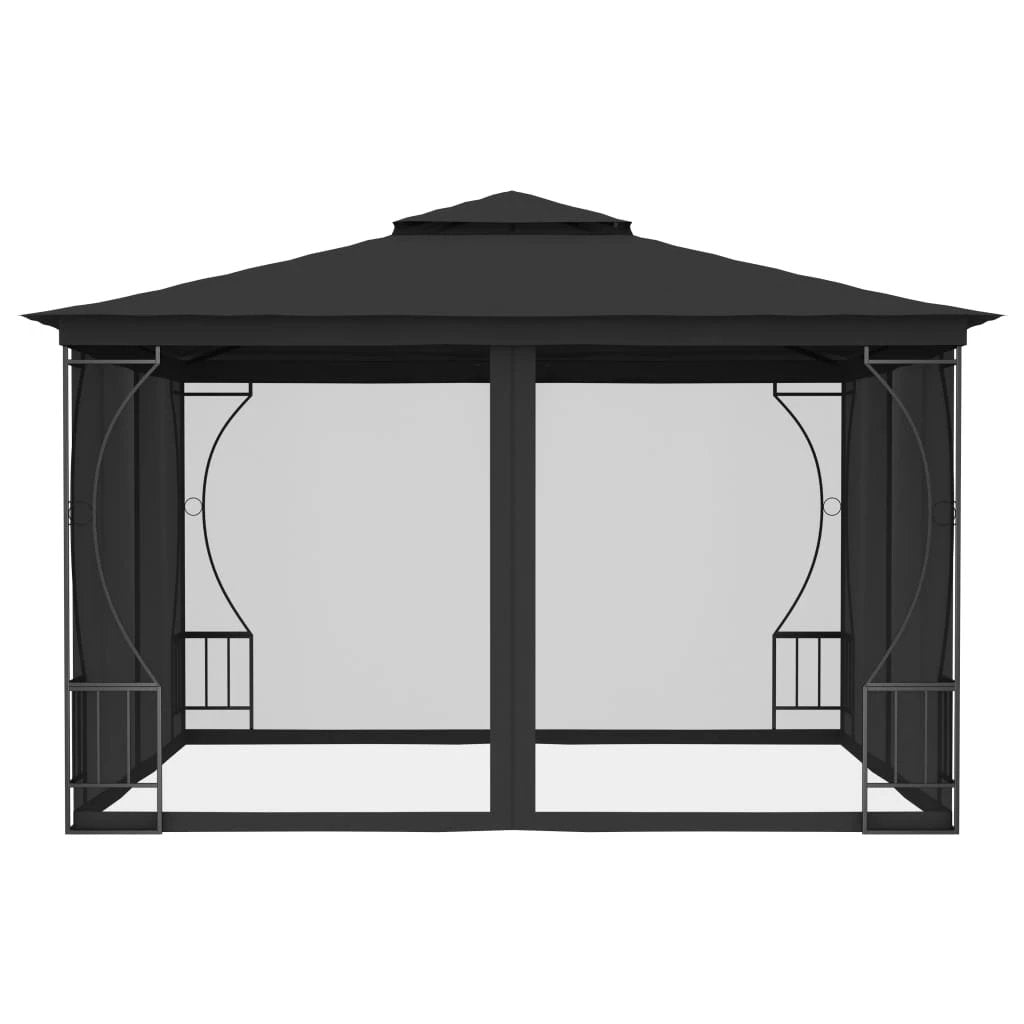 vidaXL Gazebo with Nets 300x400x265 cm Cream by vidaXL