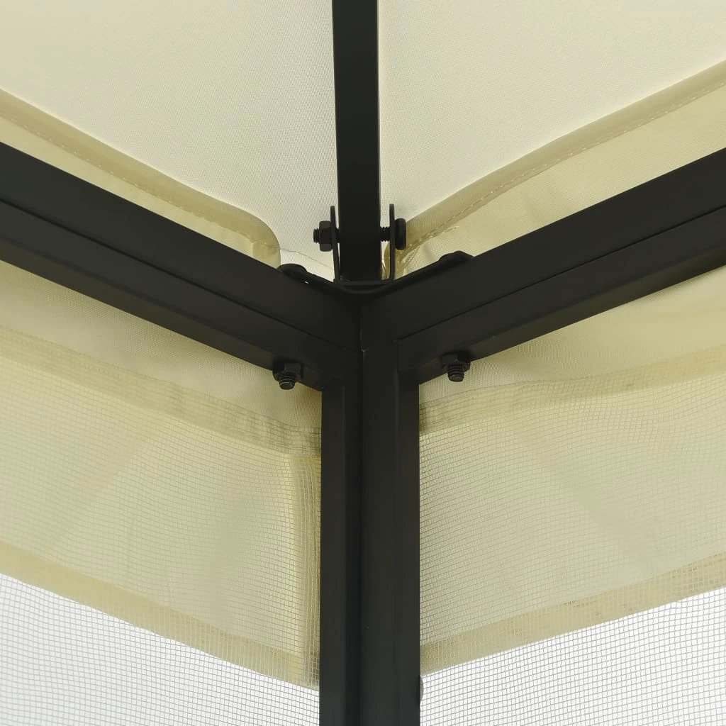 vidaXL vidaXL Gazebo with Nets 300x400x265 cm Cream - Gazebos