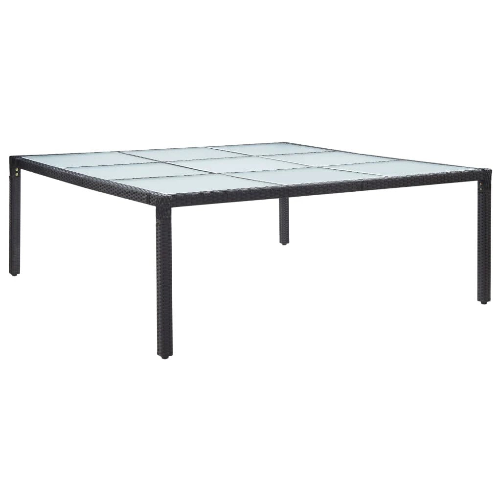 vidaXL vidaXL Garden Dining Table Brown 200x200x74 cm Poly Rattan - Uncategorized Garden Table