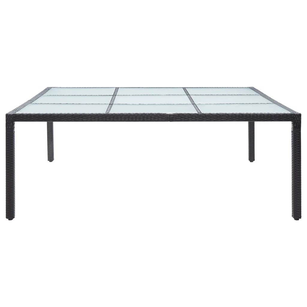 vidaXL vidaXL Garden Dining Table Brown 200x200x74 cm Poly Rattan - Uncategorized Garden Table