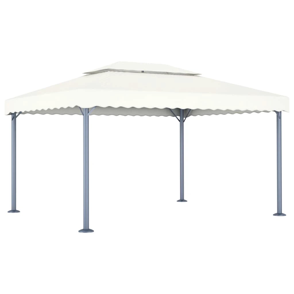 vidaXL vidaXL Gazebo 400x300 cm Cream Aluminium - Gazebos