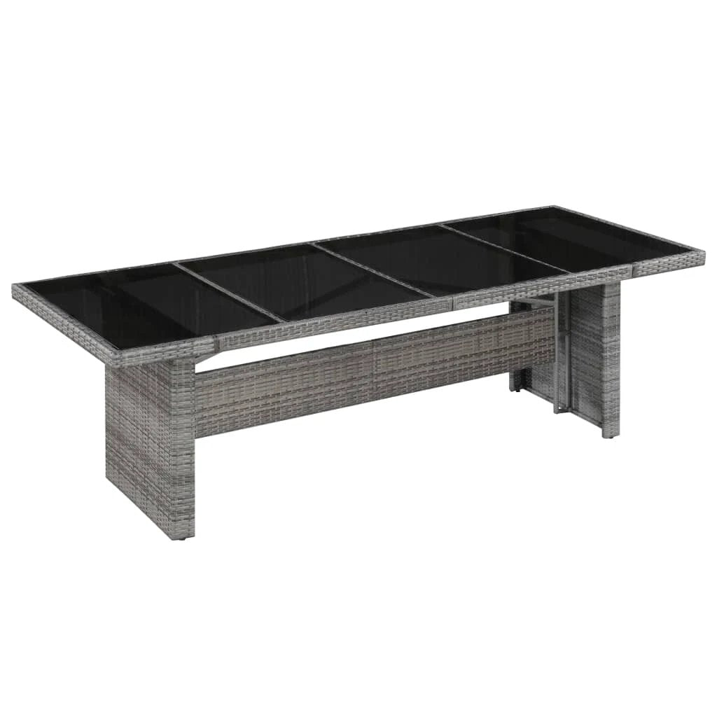 vidaXL vidaXL Garden Table 240x90x74 cm Poly Rattan and Solid Acacia Wood - Garden Table