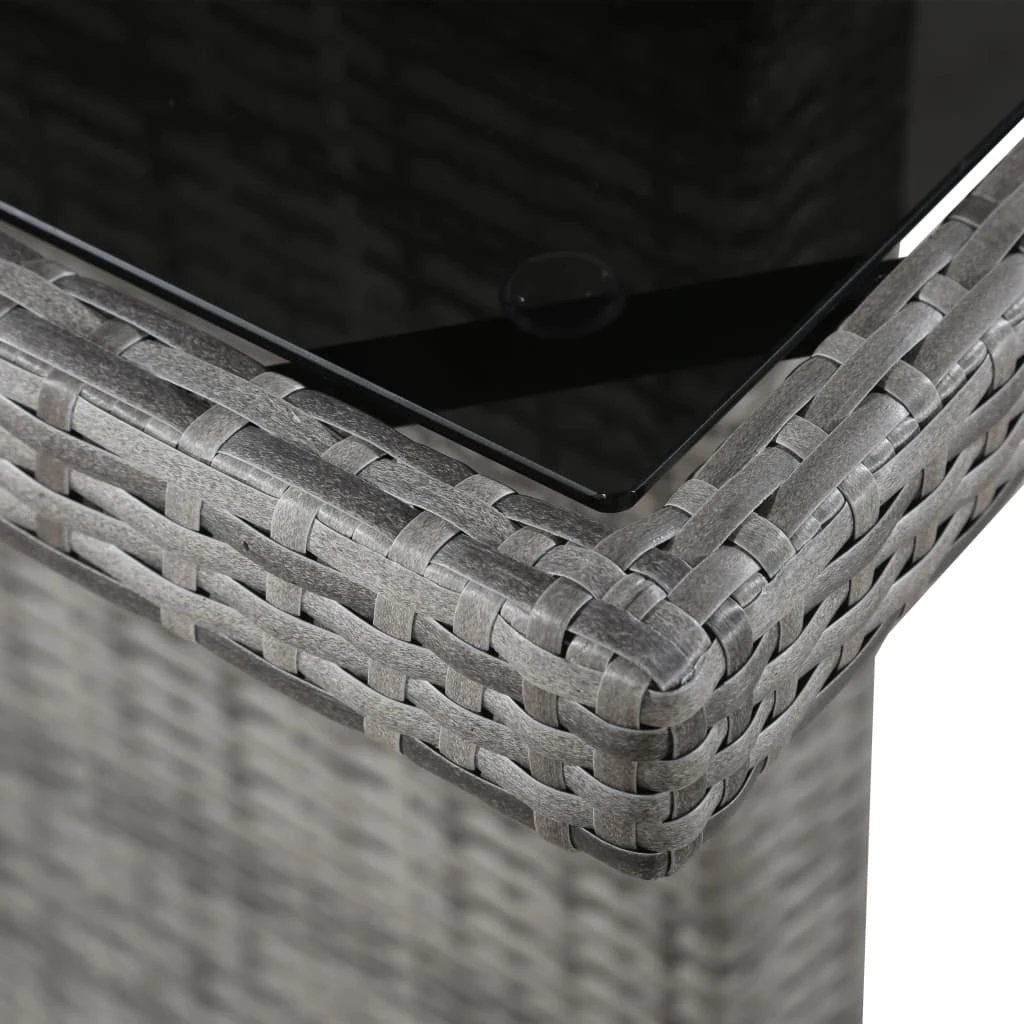 vidaXL vidaXL Garden Table 240x90x74 cm Poly Rattan and Solid Acacia Wood - Garden Table
