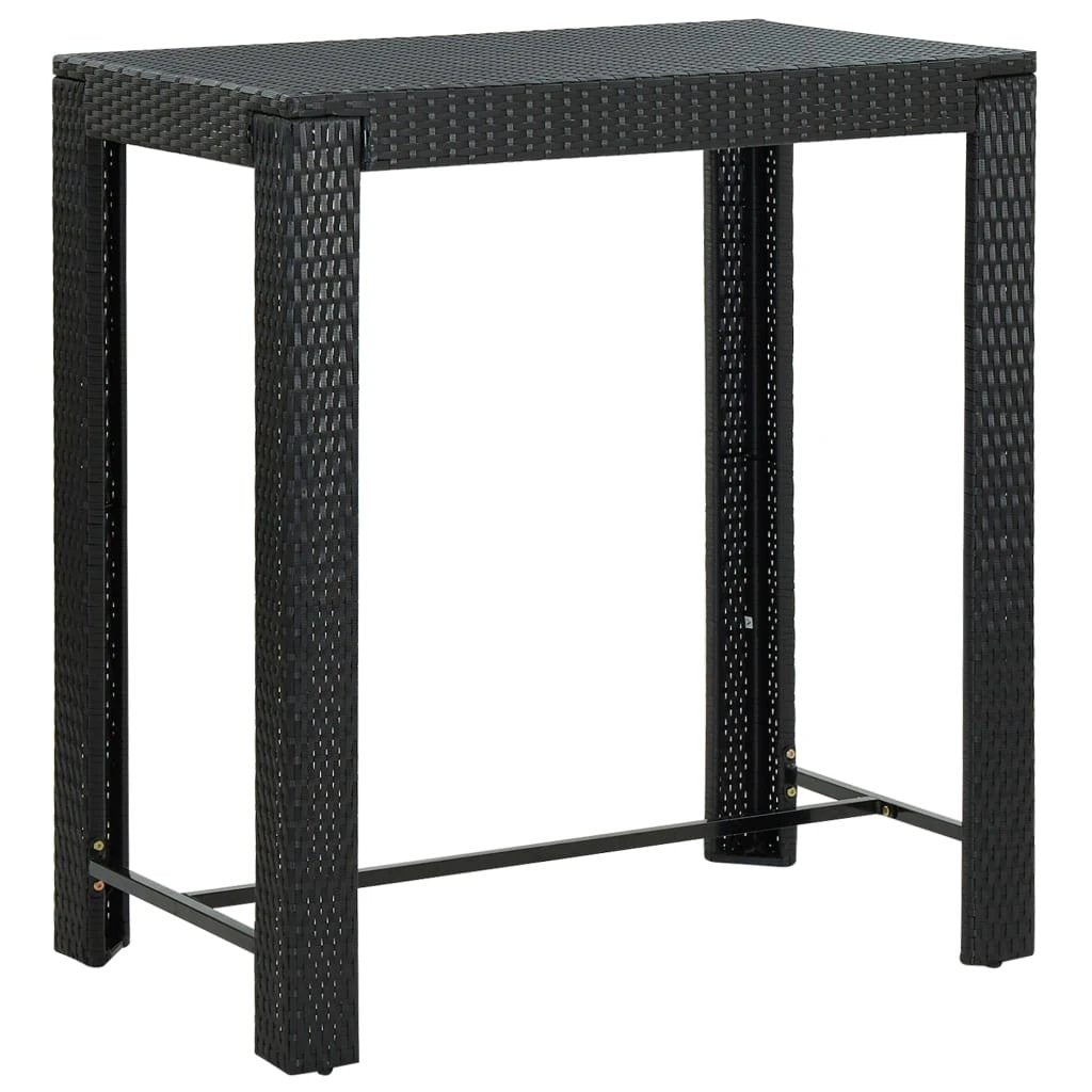 vidaXL vidaXL Garden Bar Table Brown 60.5x60.5x110.5 cm Poly Rattan - Garden Table