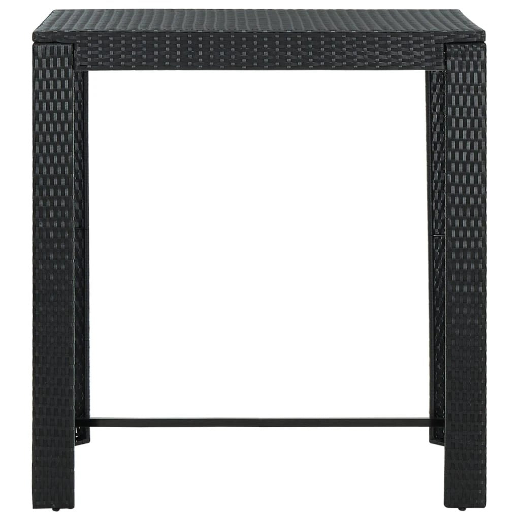 vidaXL Garden Bar Table Brown 60.5x60.5x110.5 cm Poly Rattan by vidaXL