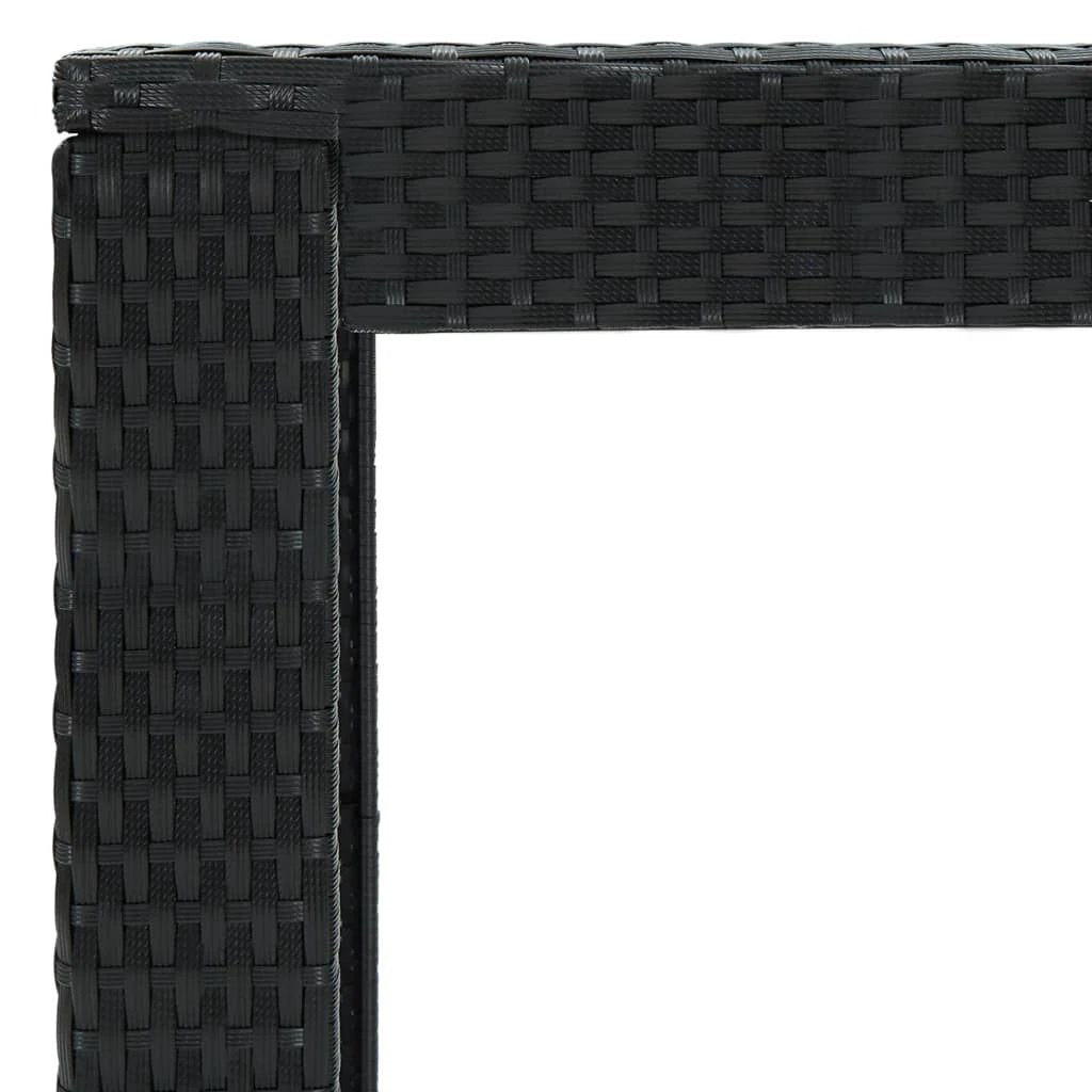 vidaXL Garden Bar Table Brown 60.5x60.5x110.5 cm Poly Rattan by vidaXL