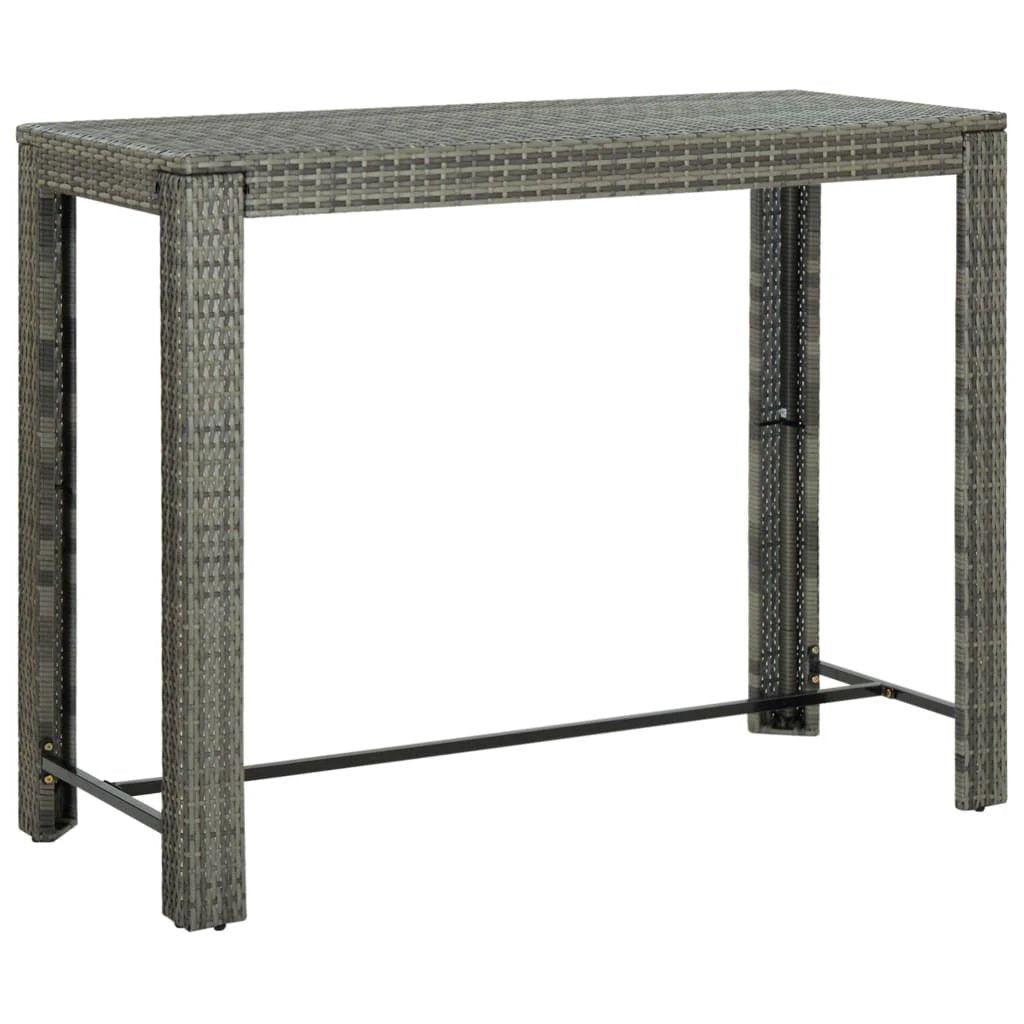vidaXL vidaXL Garden Bar Table Brown 60.5x60.5x110.5 cm Poly Rattan - Garden Table