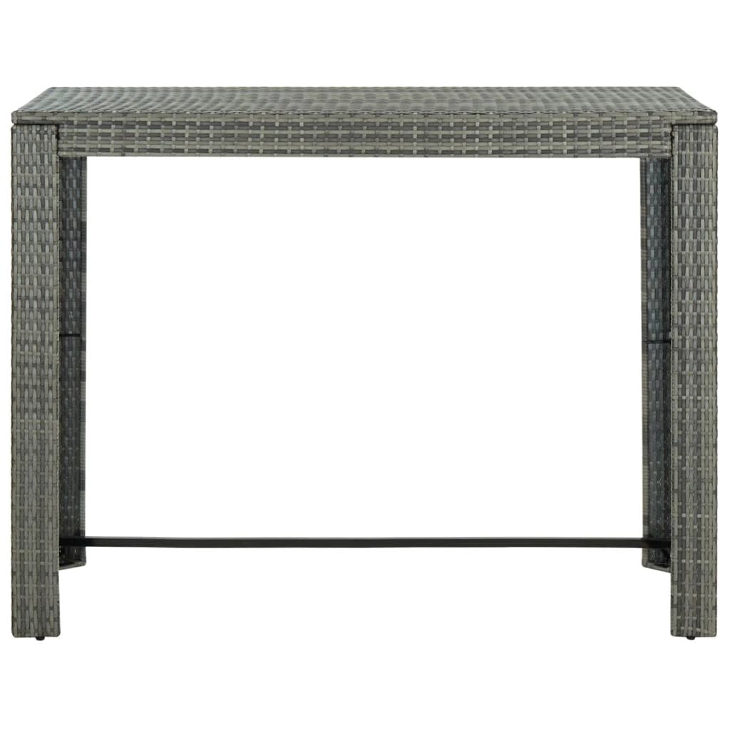 vidaXL vidaXL Garden Bar Table Brown 60.5x60.5x110.5 cm Poly Rattan - Garden Table