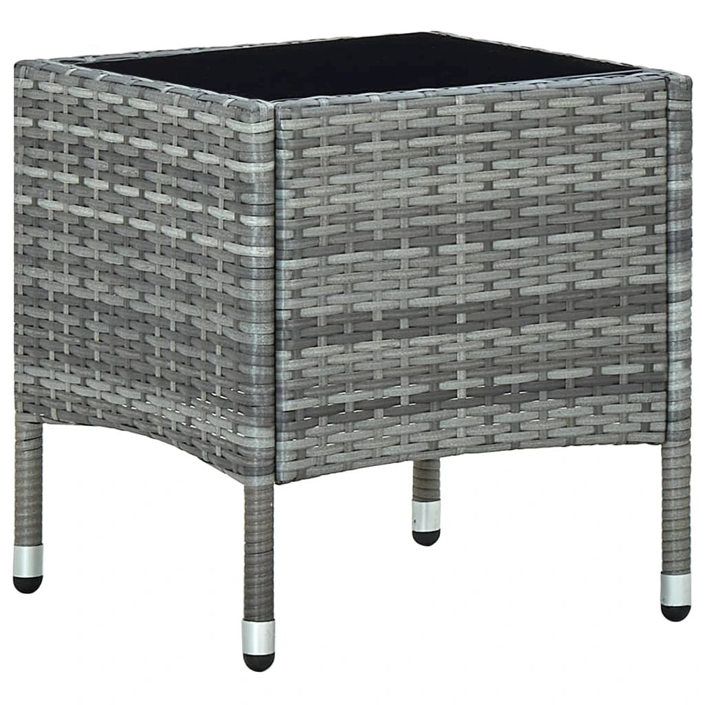 vidaXL vidaXL Garden Table Brown 40x40x45 cm Poly Rattan - Garden Table