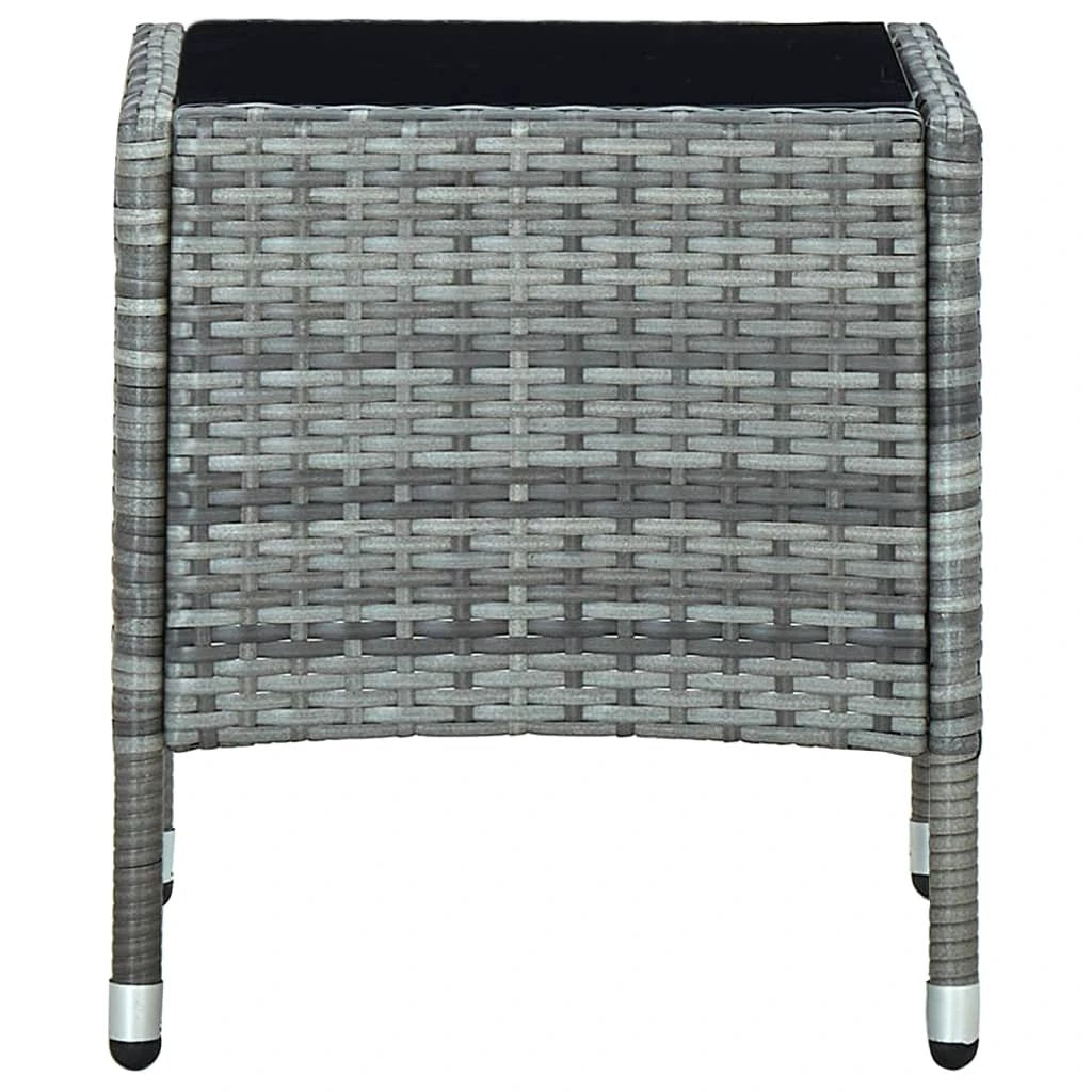 vidaXL vidaXL Garden Table Brown 40x40x45 cm Poly Rattan - Garden Table