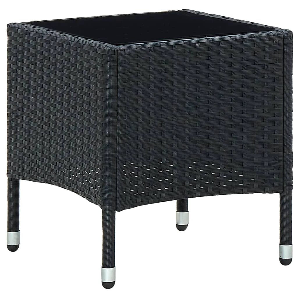 vidaXL Garden Table Brown 40x40x45 cm Poly Rattan by vidaXL