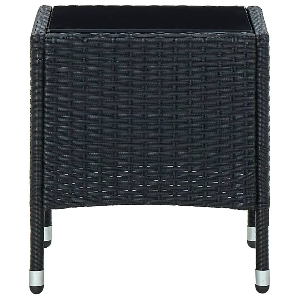 vidaXL Garden Table Brown 40x40x45 cm Poly Rattan by vidaXL