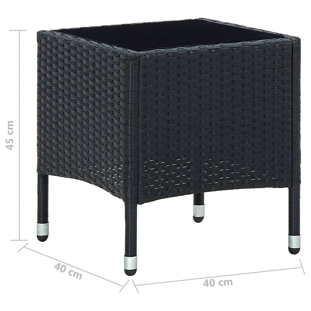 vidaXL Garden Table Brown 40x40x45 cm Poly Rattan by vidaXL