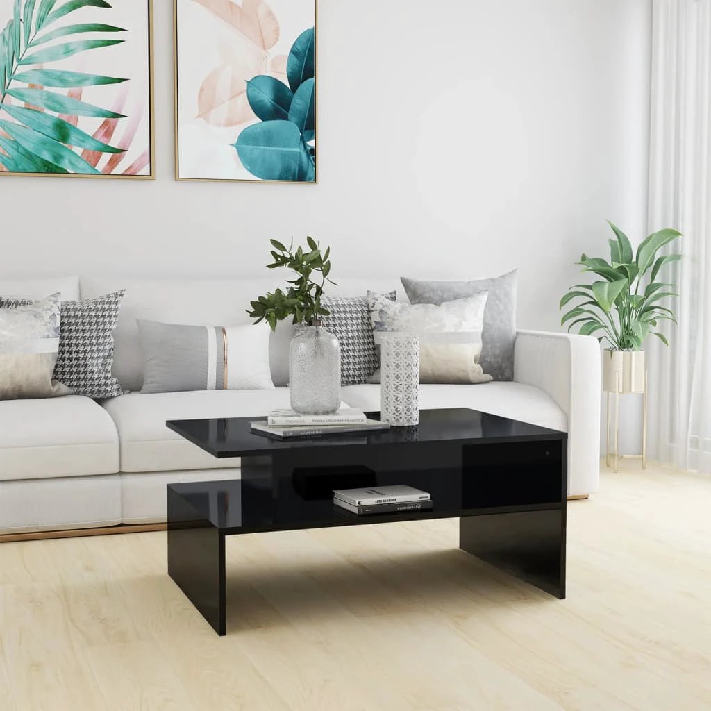 vidaXL Coffee Table 90x60x42.5 cm Smoked Oak Engineered Wood For Modern Living Room Decor by vidaXL