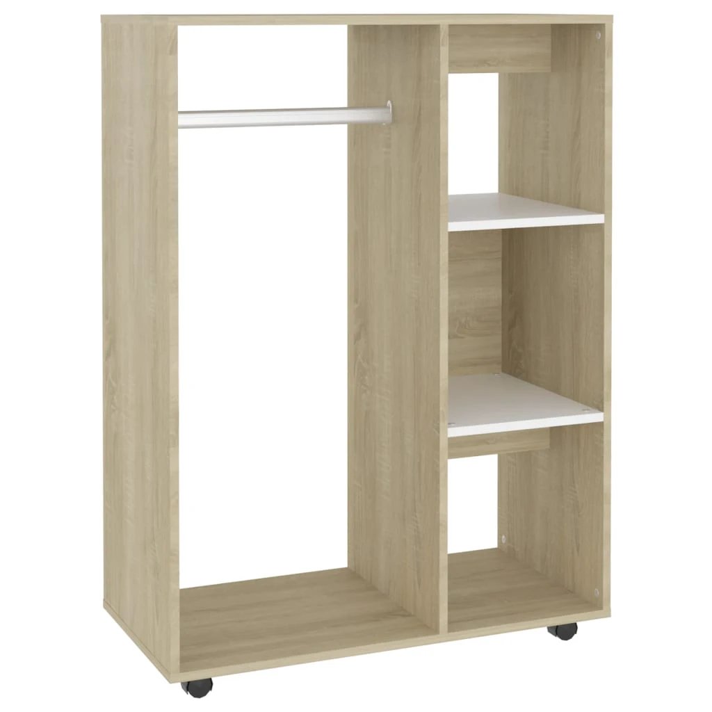 vidaXL Wardrobe Smoked Oak 80x40x110 cm Engineered Wood by vidaXL
