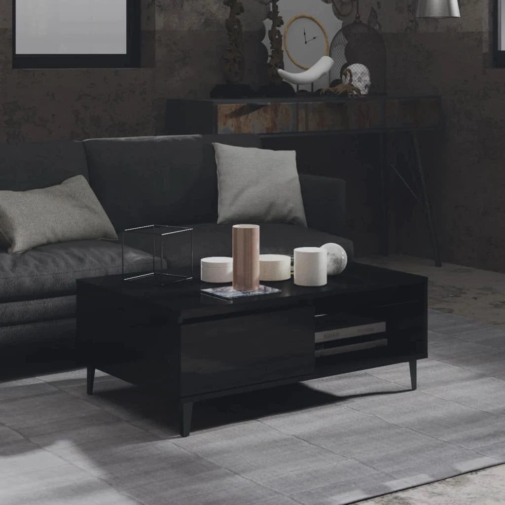 VidaXL Coffee Table 90x60x35 Cm Smoked Oak Engineered Wood For Living Room With Storage Shelf by vidaXL