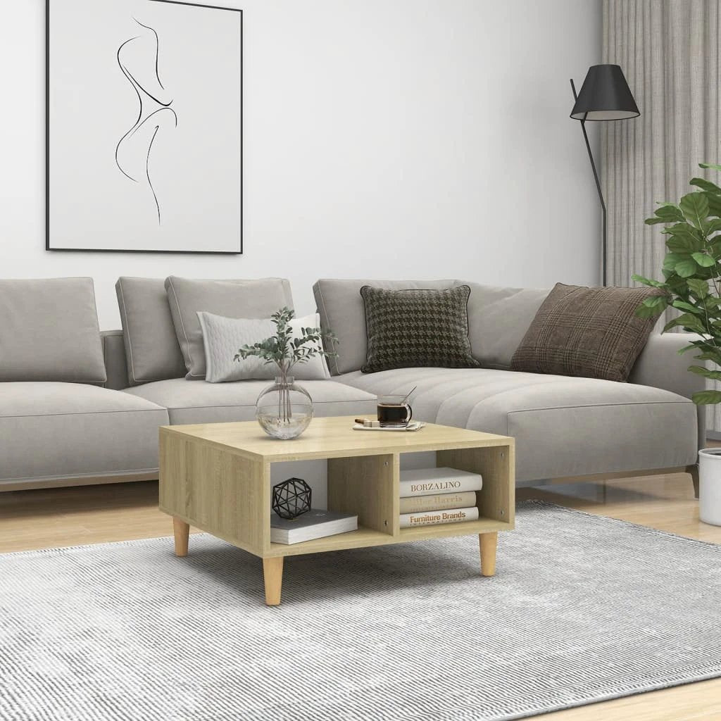 vidaXL VidaXL Coffee Table 60x60x30 cm Smoked Oak Living Room - Coffee Table