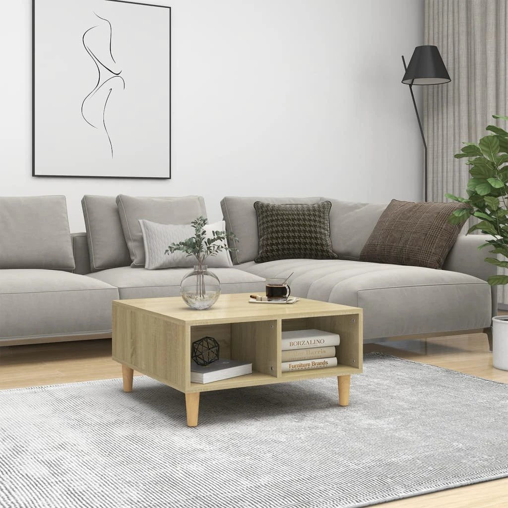 vidaXL VidaXL Coffee Table 60x60x30 cm Smoked Oak Living Room - Coffee Table