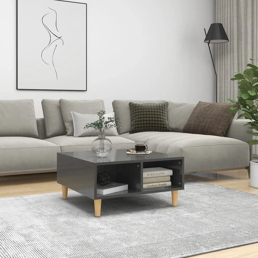 vidaXL VidaXL Coffee Table 60x60x30 cm Smoked Oak Living Room - Coffee Table