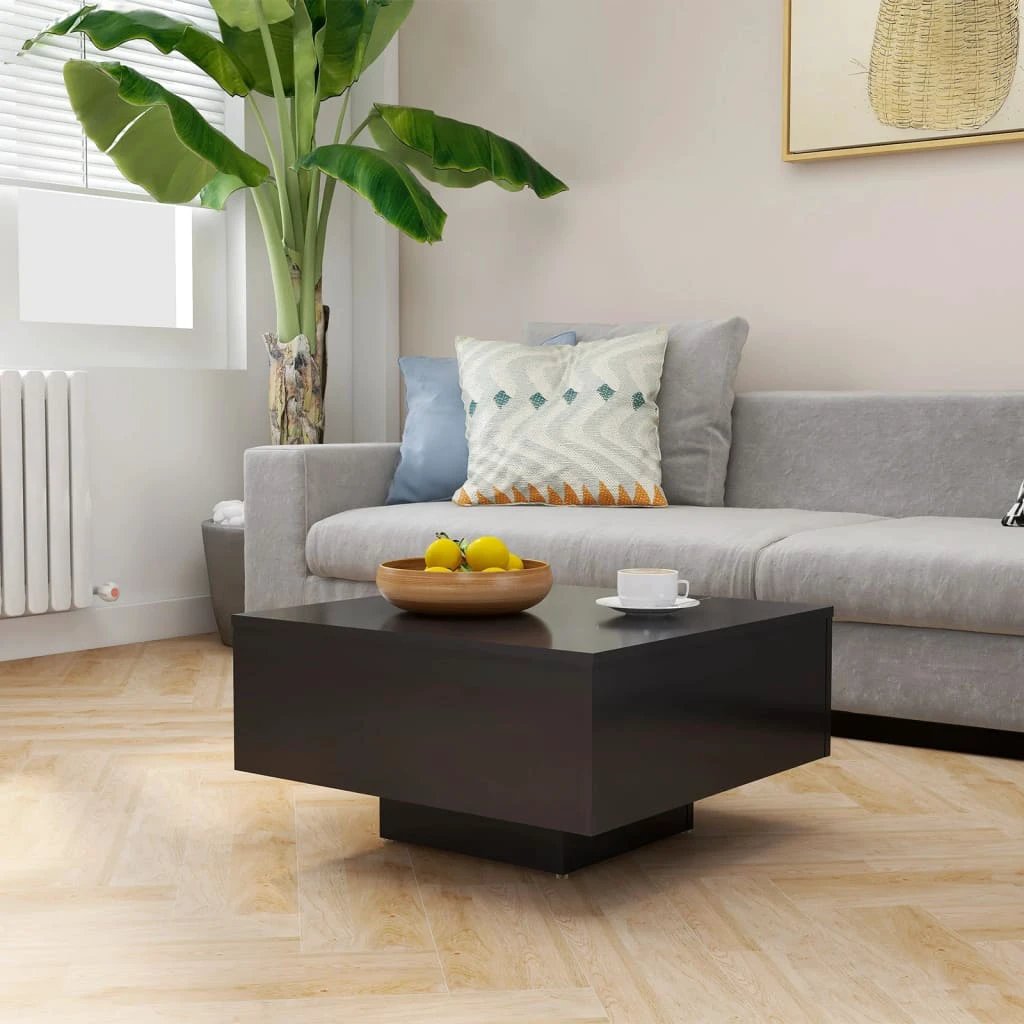 VidaXL Coffee Table 60x60x31.5 Cm Smoked Oak Engineered Wood Living Room Decor Piece by vidaXL
