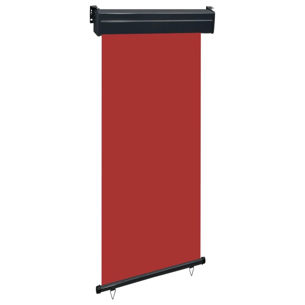 VidaXL Balcony Side Awning 65x250 cm Black UV Resistant Polyester Aluminium Roller Privacy for Balcony by vidaXL