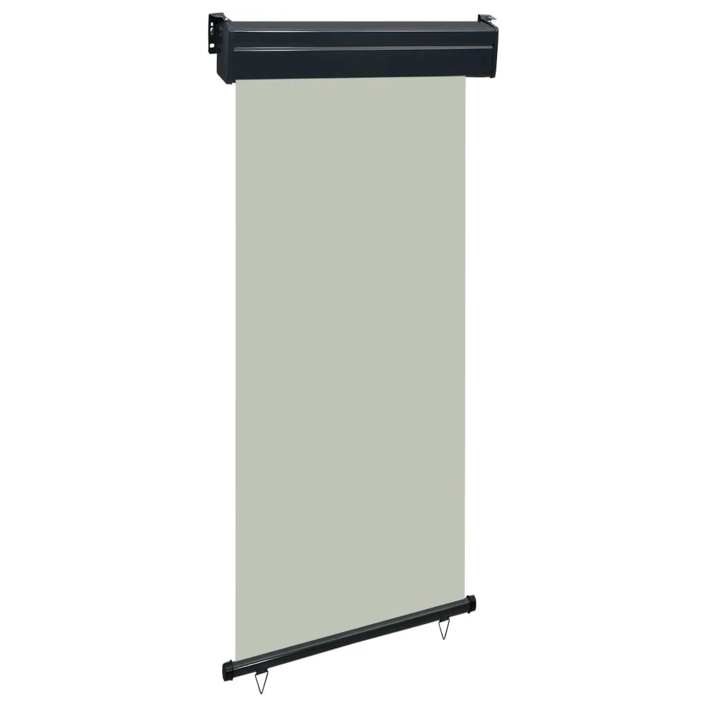VidaXL Balcony Side Awning 65x250 cm Black UV Resistant Polyester Aluminium Roller Privacy for Balcony by vidaXL