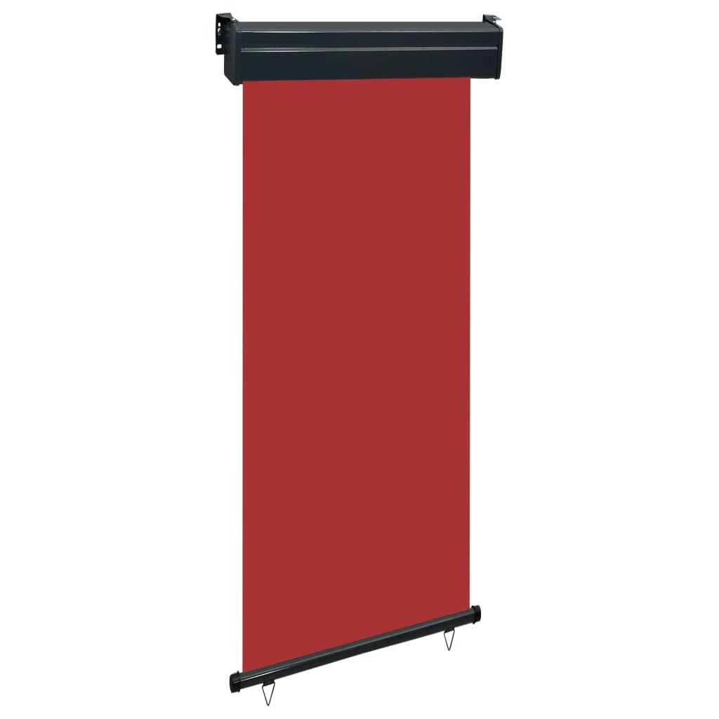 VidaXL Balcony Side Awning 65x250 cm Black UV Resistant Polyester Aluminium Roller Privacy for Balcony by vidaXL