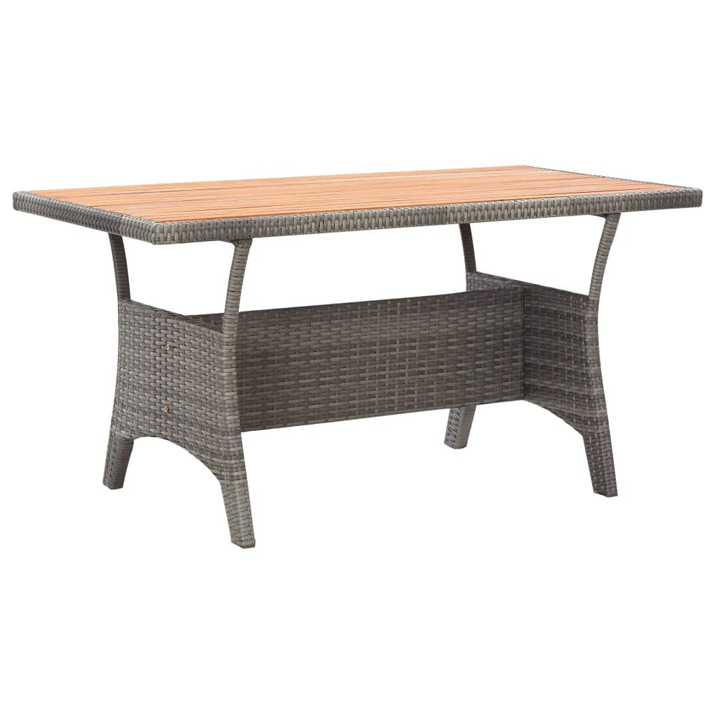 vidaXL Garden Table Grey 120x70x66 cm Solid Acacia Wood - Garden Table