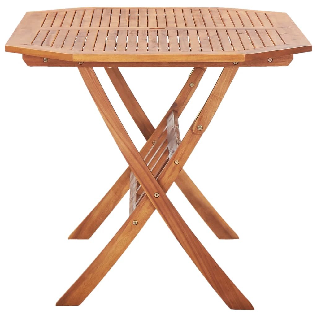 Folding Garden Table 135x85x75 cm Solid Acacia Wood by vidaXL