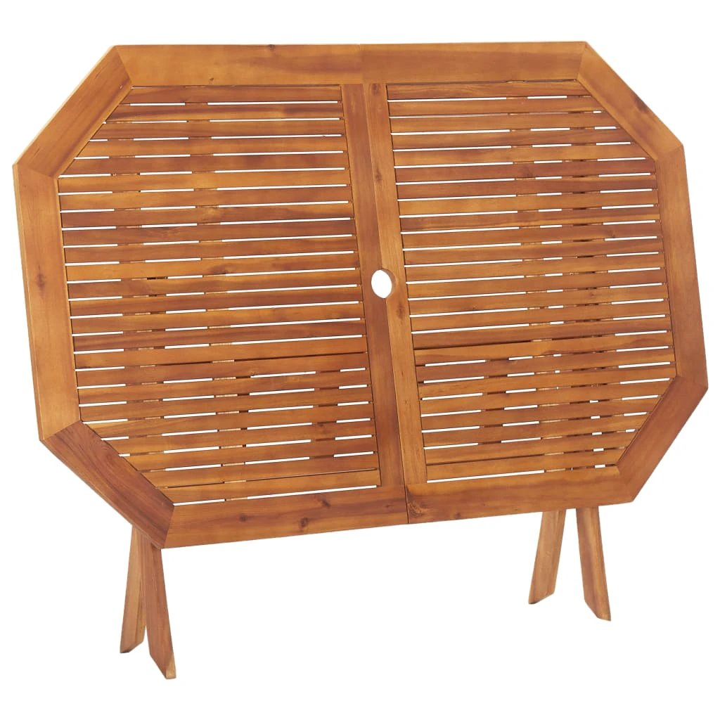 Folding Garden Table 135x85x75 cm Solid Acacia Wood by vidaXL